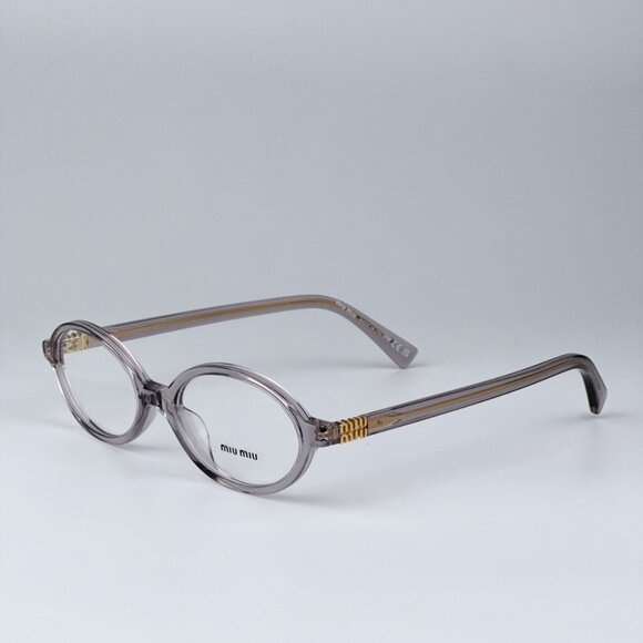 Miu Miu MU01XV 12W1O1 BRAND NEW Eyeglasses Mauve Transparent Oval Unisex - Picture 7 of 11